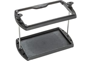 Attwood 9096-5 USCG-Approved 24 Series Heavy Duty Adjustable Hold-Down Marine Boat Battery Tray, Black