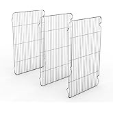 Zacfton Cooling Rack Set of 3, Baking Rack Stainless Steel Wire Rack for Baking Cooking Roasting Grilling Cooling, 15” x 11” 