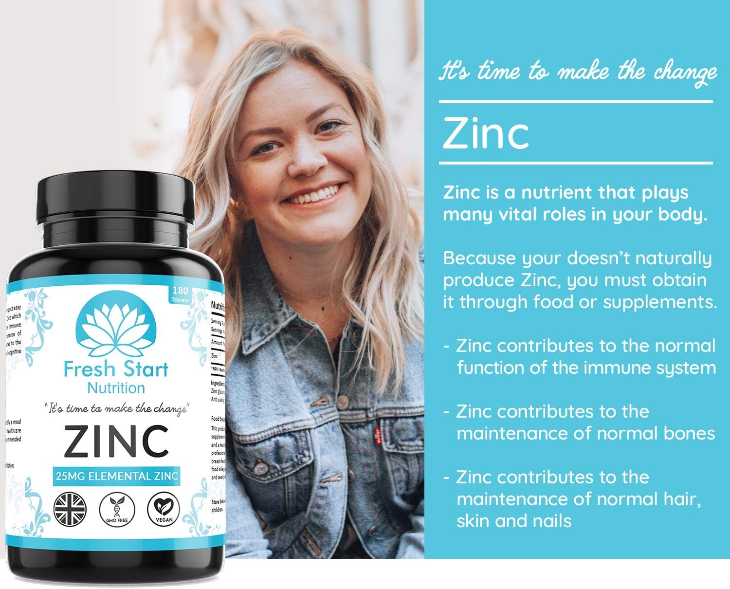 Zinc Tablets 25mg Zinc Tablets High Strength for Maintenance of