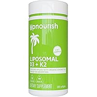 Liposomal Vitamin D3 K2 MK7 - 365 Softgels | VIT D3 5000 IU + K2 100 mcg with Organic Coconut Oil - K2 D3 Vitamin…
