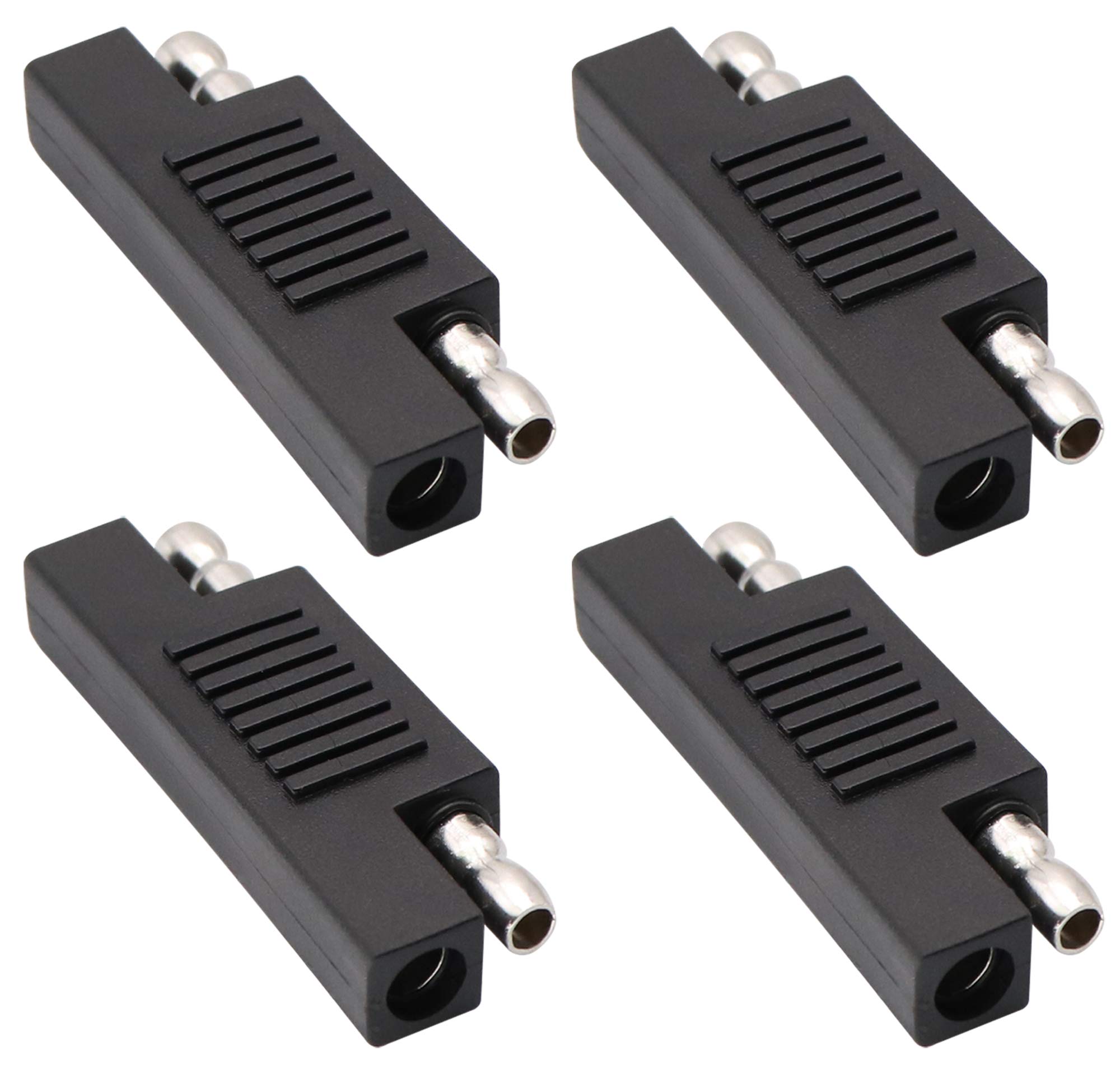 zdyCGTime SAE to SAE Polarity Reverse Adapter,For Quick Disconnect Extension Cable,Solar Panel Power Charger SAE Male to Male Plug Changer Adapter Connectors.4Pack
