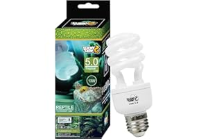 LUCKY HERP UVA UVB Reptile Light, 13W 5.0 UVB Bulb for Tropical and Sub Tropical Reptiles, Compact Fluorescent Terrarium Lamp