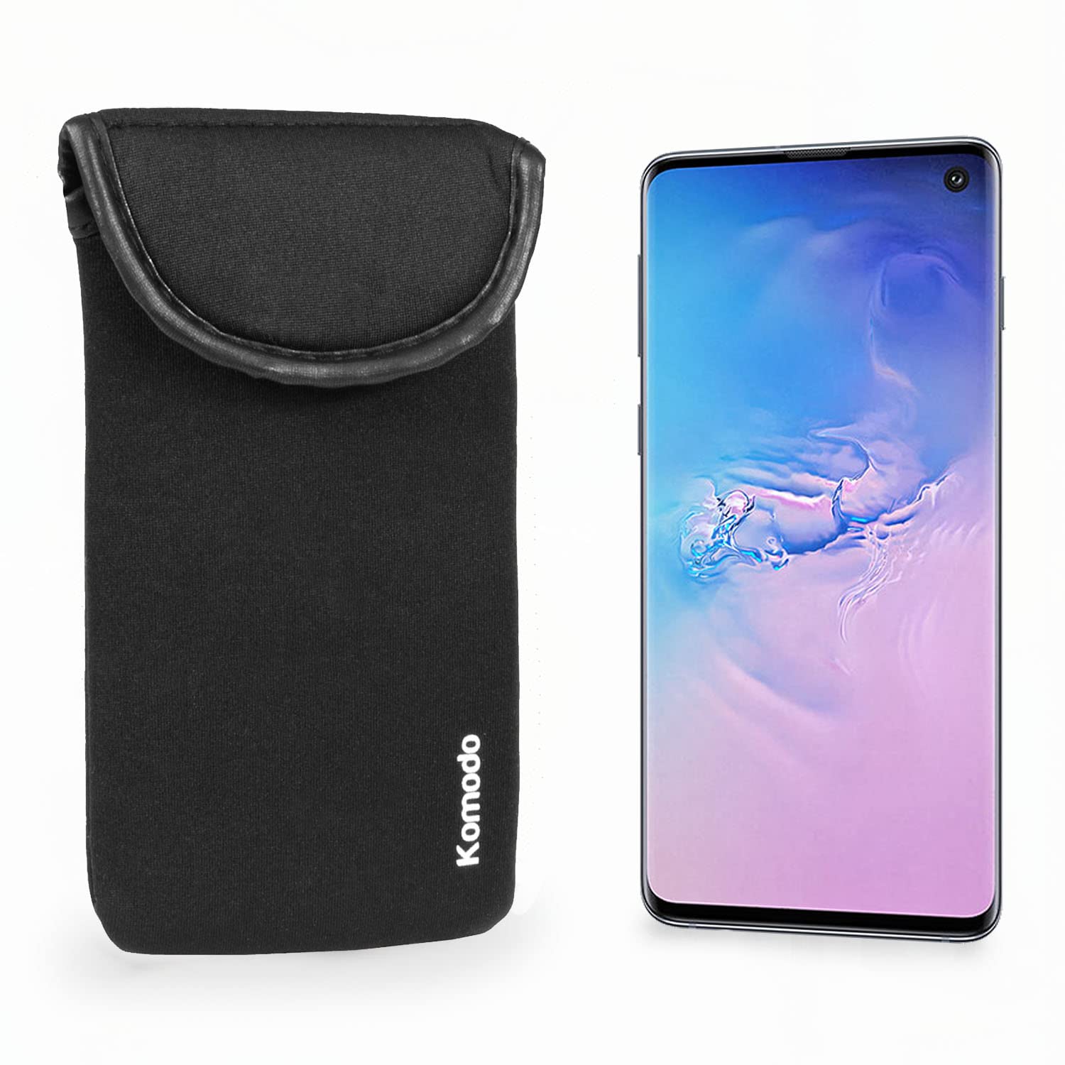 KOMODO Neoprene Phone Case for Samsung Galaxy Smartphone Padded Cover Sock Pouch (Galaxy S10)