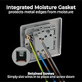 BG Electrical Nexus Metal 2 Way Double Light Switch Black Nickel NBN42 view 5