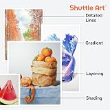 Shuttle Art 136 Colour Pencils Set – 136 Unique Colours, 12 Metallics view 7