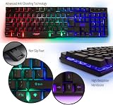 Orzly RX250 4 in 1 Gaming Keyboard Mouse Headset Pad Bundle RGB view 2