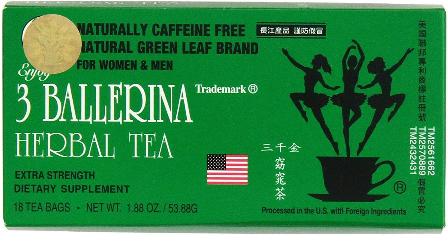 3 Ballerina Tea - Dieters Tea - 18 bags - PACK OF 3