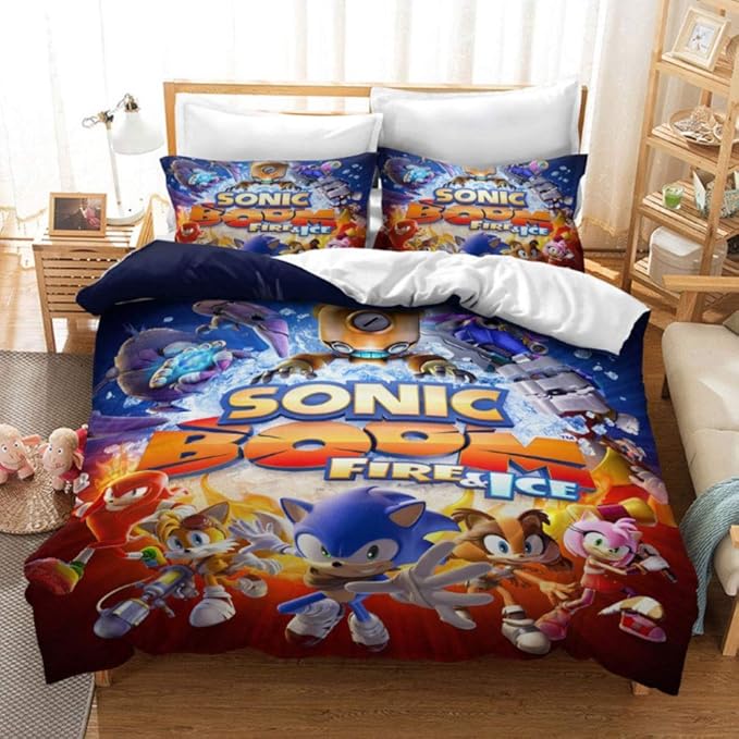 Sonic The Hedgehog Bedding Duvet Cover Hypoallergenic Quilt Comforter