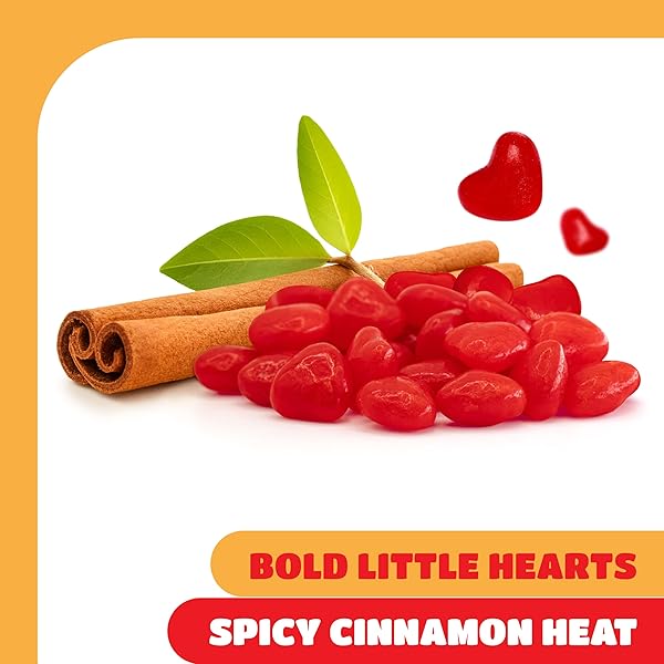 CINNAMON HEARTS – 2 POUND BULK PACK – RED HARD CANDY WITH SPICY FLAVOR – HEART SHAPED CINNAMON CANDY FOR DESSERT DECORATION, BUFFETS AND EVERYDAY SNACKING