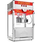Olde Midway Commercial Popcorn Machine Maker Popper with Large 12-Ounce Kettle - Red