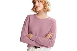GVEYTPHQ Cashmere Sweaters for Women Long Sleeve Crewneck Soft Pullover Tops Casual Warm Knit Merino Wool Sweater 2025 Spring
