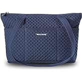 Bella Taylor Small Tote, Quilted Purse for Women, Lightweight Fabric Handbag, 10 Pockets, Zip Top