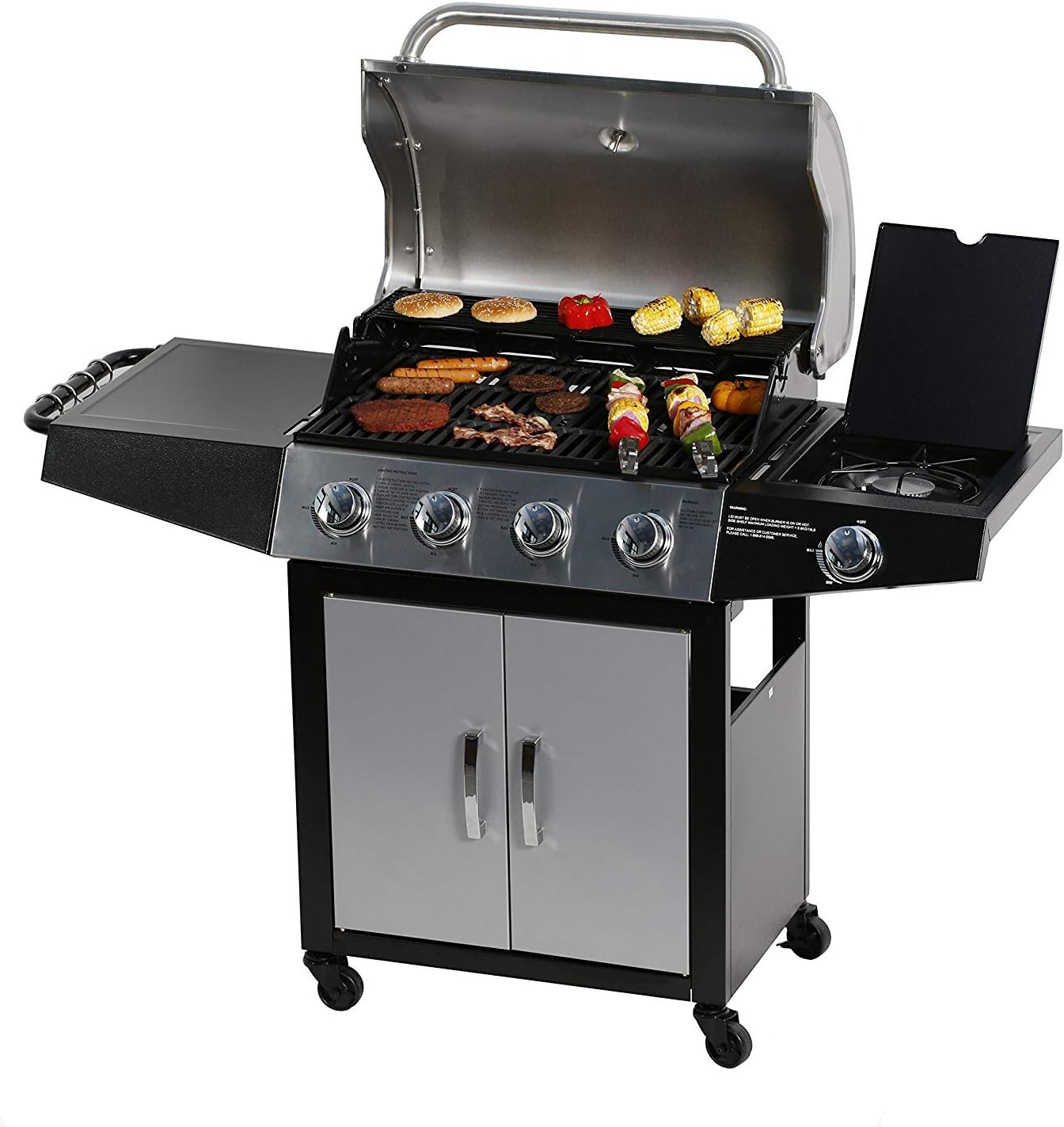 Review MASTER COOK 4Burner Gas Grill Liquid Propane Grill With