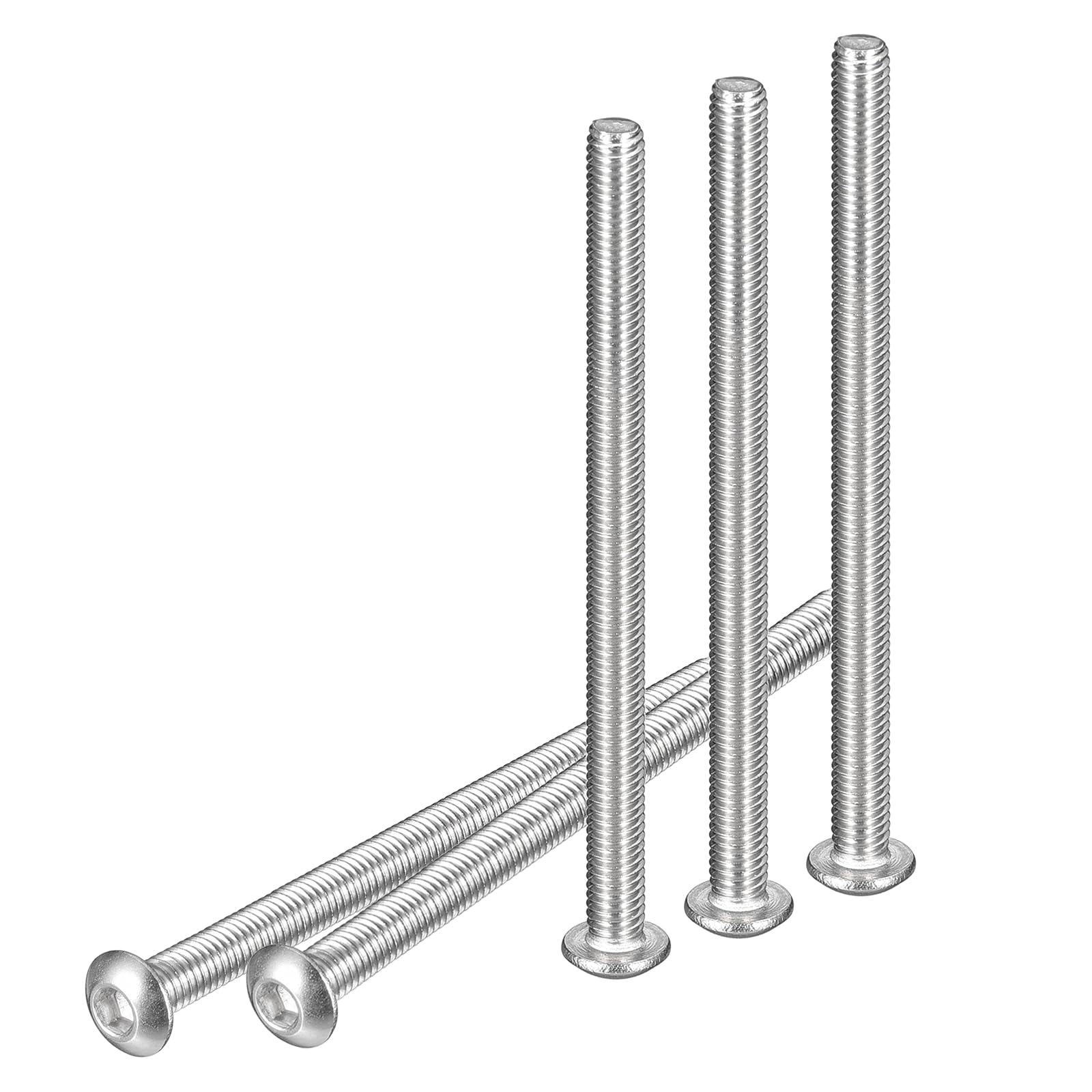 DTGN M3-0.5x45mm Button Head Socket Cap Screws - 50Pack - Good for Machine - 304 Stainless Steel 18/8 - Hex Drive Full Thread Fasteners — image 1