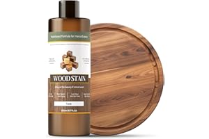 LIIZOUSUDA Wood Stain - Stain for Wood - Natural Stain for Furniture - Water Based | Fast Drying, Low Odor - Outdoor & Indoor Paint for Paneling, Cabinets and More - 6.7oz (Teak)