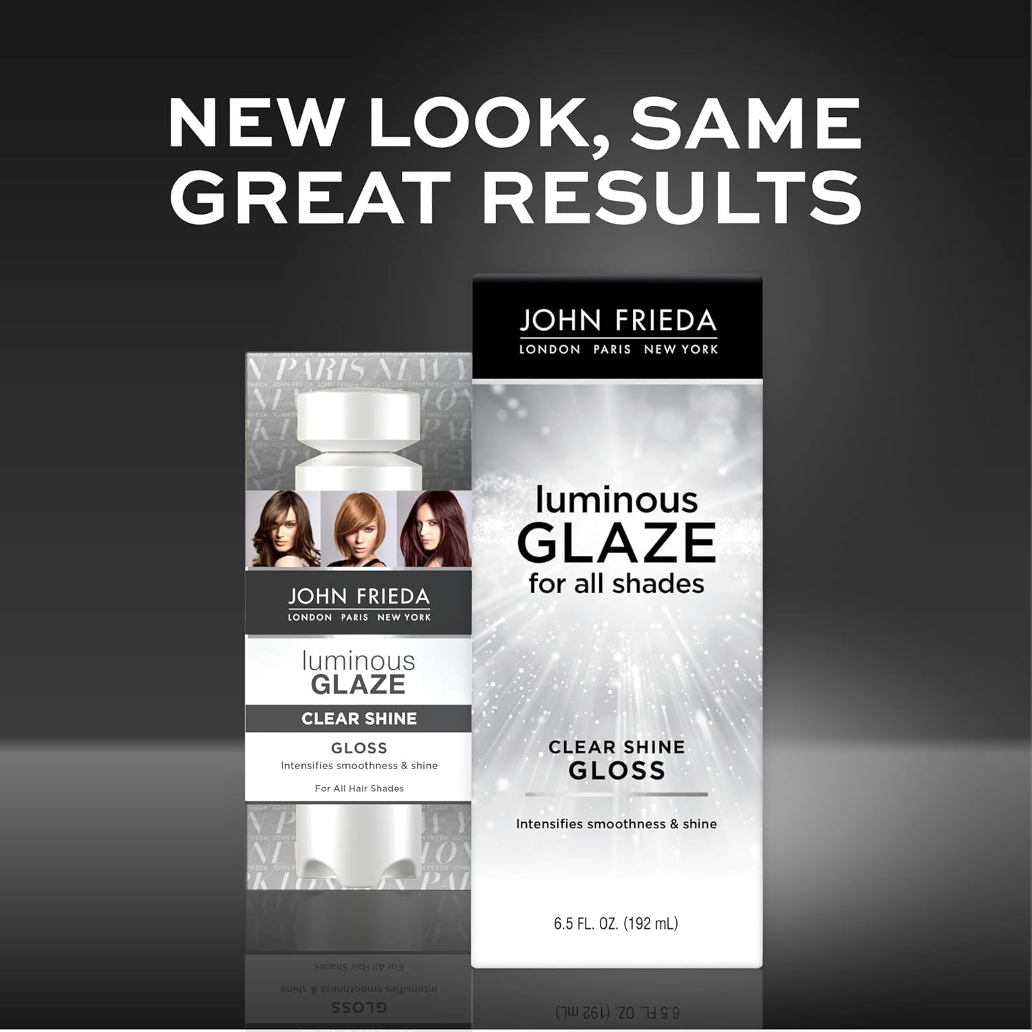 John Frieda 15101 Clear Shine Gloss, 6.5 Ounce Shine Enhancing Glaze, Designed to Fill Damaged Areas for Smooth, Glossy Hair : Hair Color Refreshers : Beauty