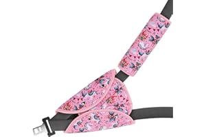AMINTIRI Seat Belt Adjuster and Seatbelt Covers for Kids, Shoulder Neck Strap Adjuster and Seatbelt Cushion for Kids Travel, Soft Seatbelt Adjuster and Seat Belt Cover Set for Kids.