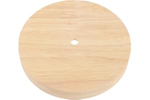 Zerodeko Wooden Table Lamp Base Round 150mm Diameter LED Light Stand E27 E14 Socket DIY Wood Lamp Display