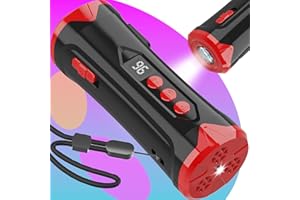 GLYLF ultrasonic dog bark deterrent device，barks no more dog training device，Anti Barking Device for Dogs Indoor Outside Handheld Ultrasonic 50Ft with Flashlight Dog Training Tool Rechargeable(black)