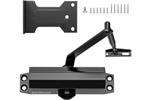 BARIDWON Automatic Door Closer for Home or Commercial, Heavy Duty Door Slower Closer No Slam, Hydraulic Door Soft Closer with Hold Open, Self Closing Mechanism for Ensure Smooth and Secure,Small