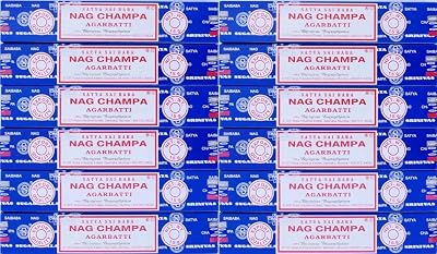 Satya Nag Champa Incense Sticks - Blue Wood Floral, 144 Sticks, 12 Packs