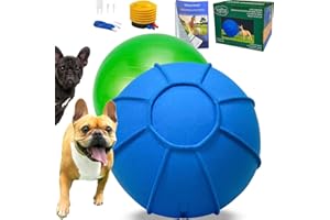 BabieDtOyG Herding Ball for Dogs, Dual Layered Herding Dog Ball Set for Australian Shepherd, Cattle, Collie, for Dog, Agility Equipment- Free Training Book (Blue, 18 inch)