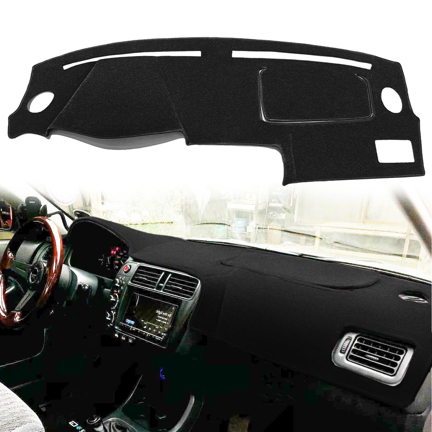 Photo 1 of Fcovergurus Dash Cover Mat Custom Fit for 1996 1997 1998 1999 2000 Honda Civic, Dashboard Cover Pad Carpet Protector (96-00 Black) F109
