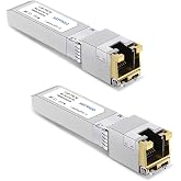 10GBASE-T SFP+ RJ45 Network Transceiver Module, 10Gb SFP to RJ-45 Copper Mini GBIC Low Working Temp Compatible with Cisco SFP-10G-T-S, Ubiquiti, Open Switch (2)