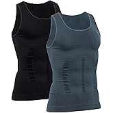 Men's Compression Shirt Slimming Body Shaper Vest Tank Tops Workout Abs Abdomen Undershirts