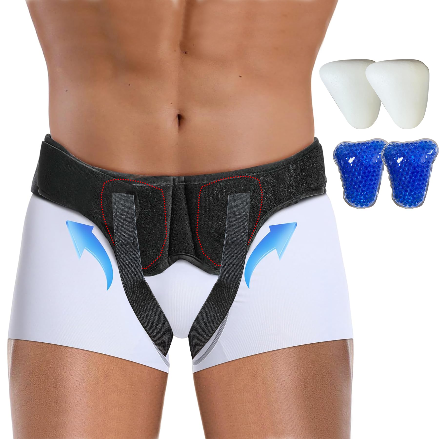 Photo 1 of SPOTBRACE Hernia Belt Truss for Single/Double Inguinal,Hernia Support Brace for Men and Women,Groin Support Truss with 4 Removable Compression Pads for Femoral, Scrotal,Post Surgery Pain Relief