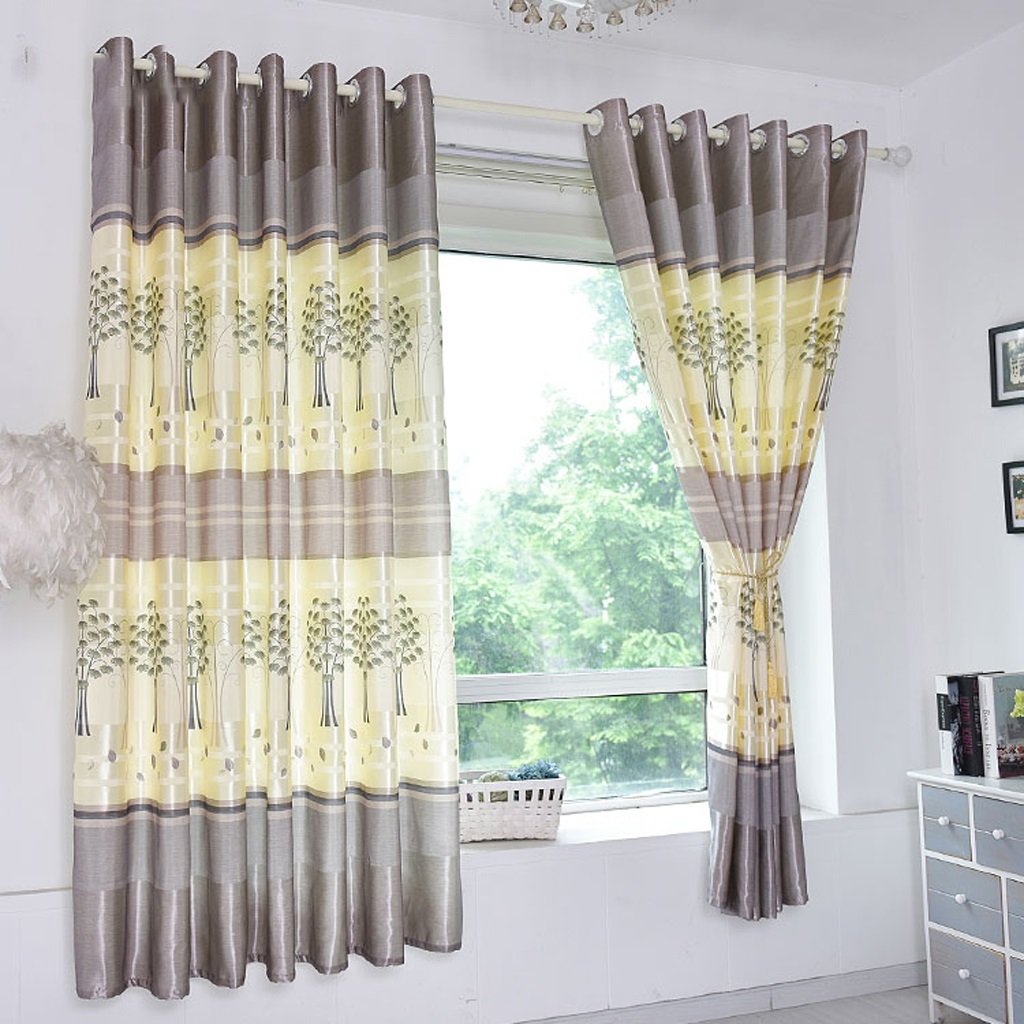Curtain Nauy Set Of 2 Finished Bay Window Short Half Semi Shade