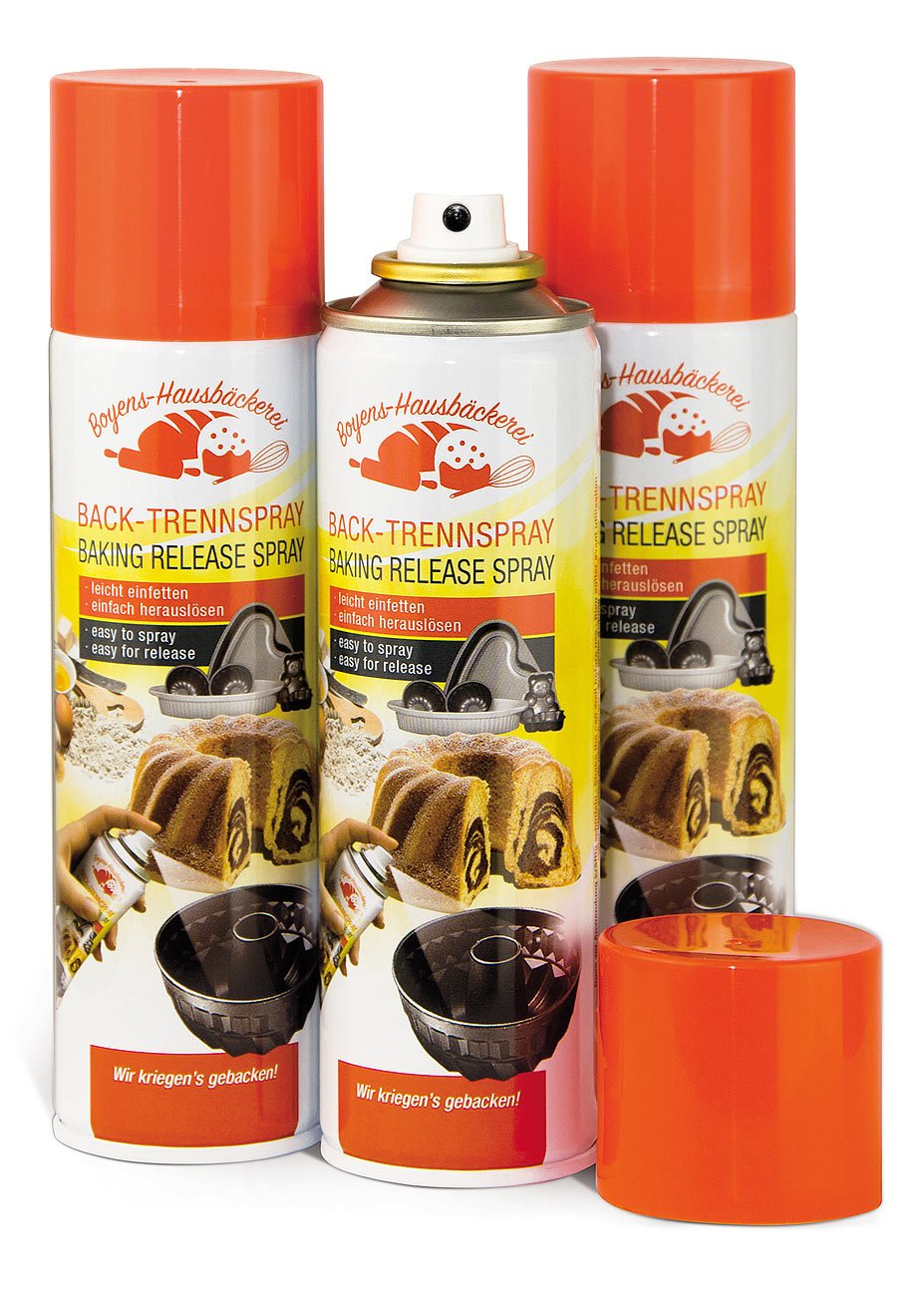 Boyens 3er-Set Back-Trennspray zum Einfetten von Backformen/-blechen, 200 ml