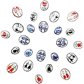 Decoendiy 24pcs Porcelain Ceramic Tulip Shaped Flower Beads, Mixed Colors, DIY Jewelry Making Crafts Supplies