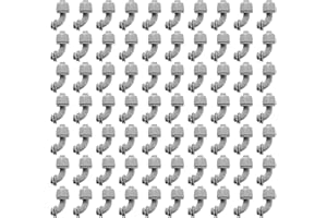 HDHAODA 1/2-Inch Liquid Tight Connector 90-Degree, for PVC Electrical Flexible Conduit Fittings NPT Non-Metallic Connectors, for Home Outdoor Tubes Tools, UL Listed, Grey, 60-Pack