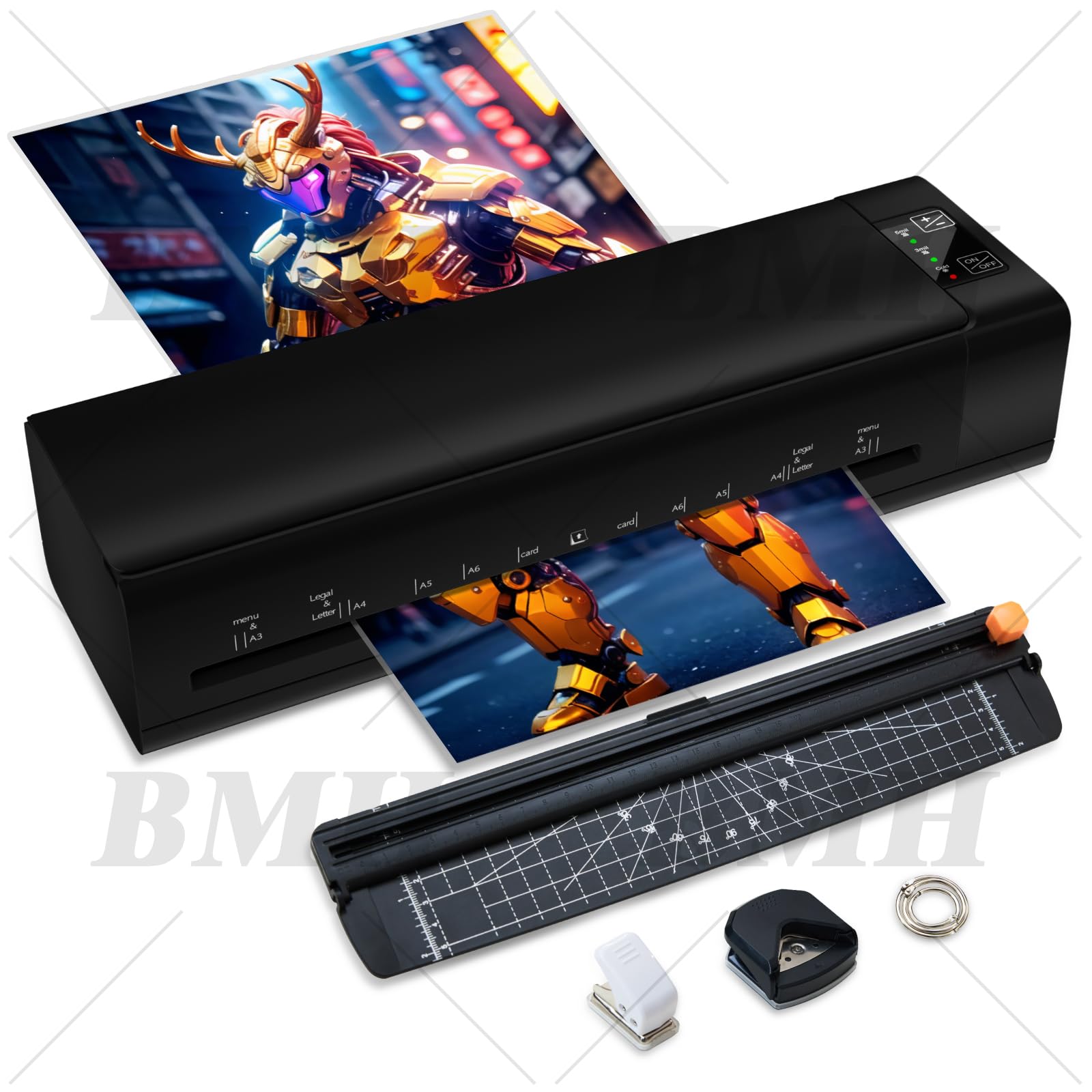 Photo 1 of A3 Laminator Machine,13 Inch 9-in-1 Laminating Machine with Laminating Sheets,Thermal Laminator Hot & Cold with Fast Warm Technology for Home,Office or School Supplies,Black