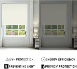 Funky Gadgets Cream Roller Blinds 60x210cm Thermal Blackout Easy Fit view 8