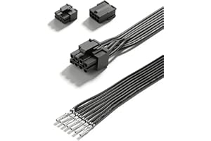 CERRXIAN PCIe 8 Pin (6+2) Male Bare Wire DIY Cabl with 5557/5559 8Pin Connector for PSU Connection/GPU Extension, Support for