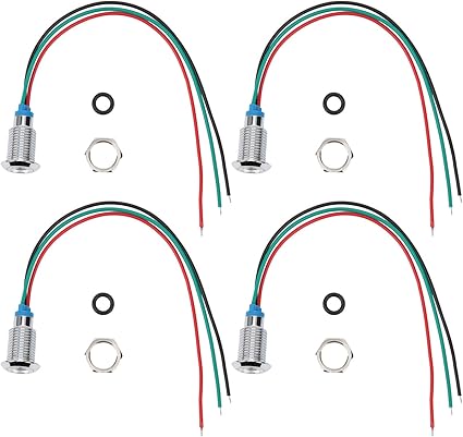 Amazon Co Jp 車の改造用のアクセスコントロールスイッチ用のミニラウンドled配線済みラウンドledled Red Green Pisa Leaning Tower Type 家電 カメラ