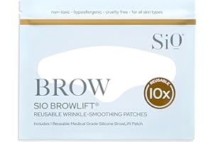 SiO Beauty BrowLift - Wrinkle-Smoothing, Medical-Grade Silicone Patches for Fine Lines on Forehead - Reusable Up to 10x - Cruelty-Free & Environmentally-Friendly Hydrating Beauty Patches - 1 Patch