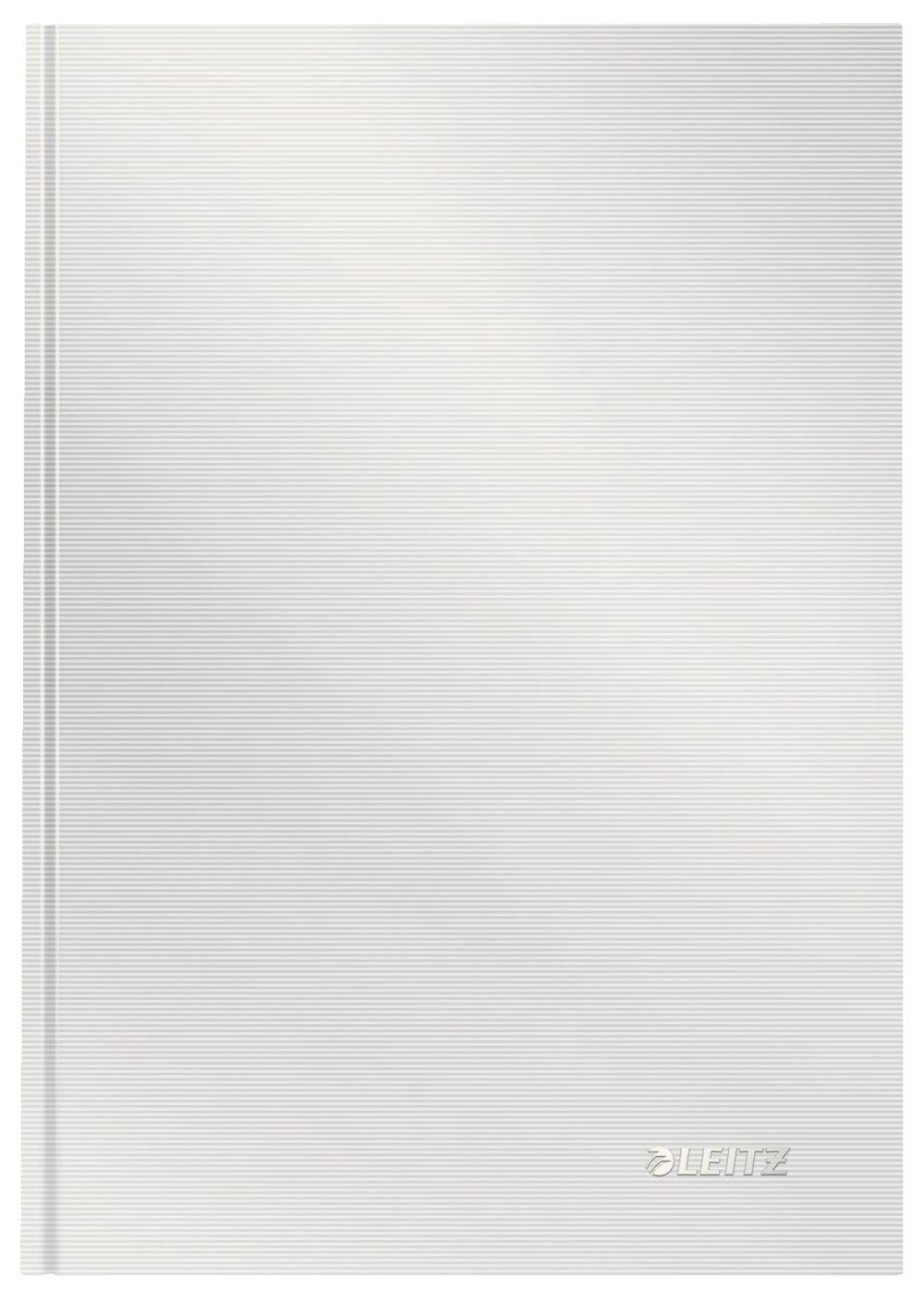 Leitz A5 Hard Covered Notebook, Squared, 90 gsm Ivory Paper, Solid Range, White, 80 Sheets โ image 1
