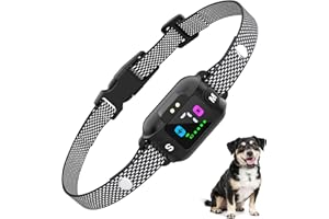 PEWKIM No Shock Bark Collar for Dogs Dog Bark Collar 3 Modes (Sound/Vibe/Dual), Rechargeable, Waterproof, Adjustable Sensitivity, Safe for Small to Medium Dogs