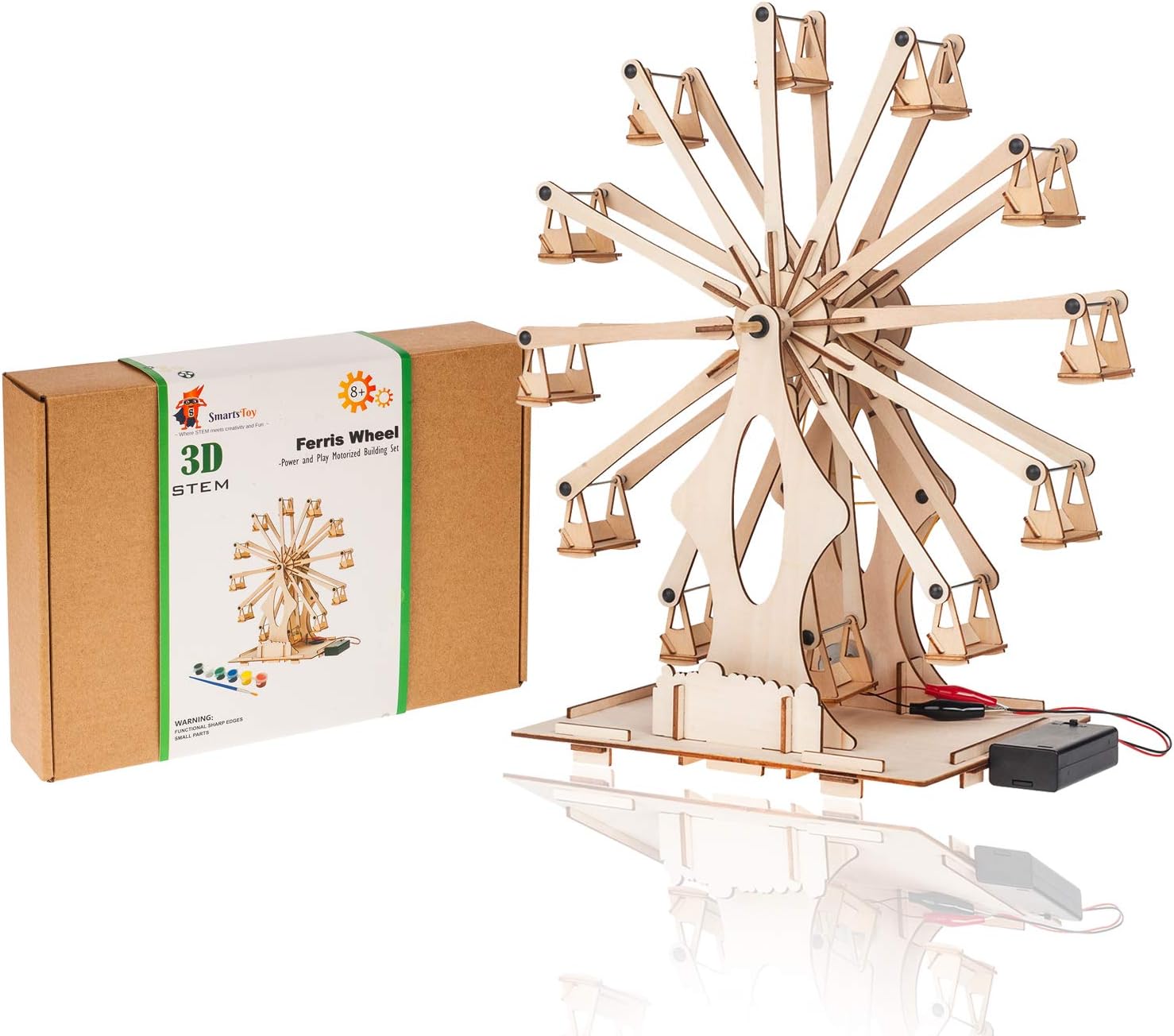 STEM Toys for Boys and Girls – Ferris Wheel Working Models Kit to Build- Includes 3D Puzzles,Snap Circuit, Motor - Best Educational Gifts for Kid, Teens and Adults