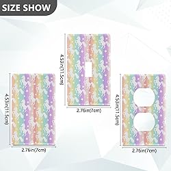 Magic Rainbow Unicorn Horse Duplex Receptacle