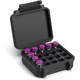 Peptide Case, 20 Slots for 3ml Vials, Rugged Snap-Lock Hard Shell | Freezer safe material will not turn brittle. Honeycomb structure steadies temperature. BPA free, made in the USA.