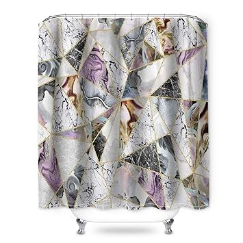 Amazon Com Paisley Shower Curtain 72 Inch Splicing Marble Shower