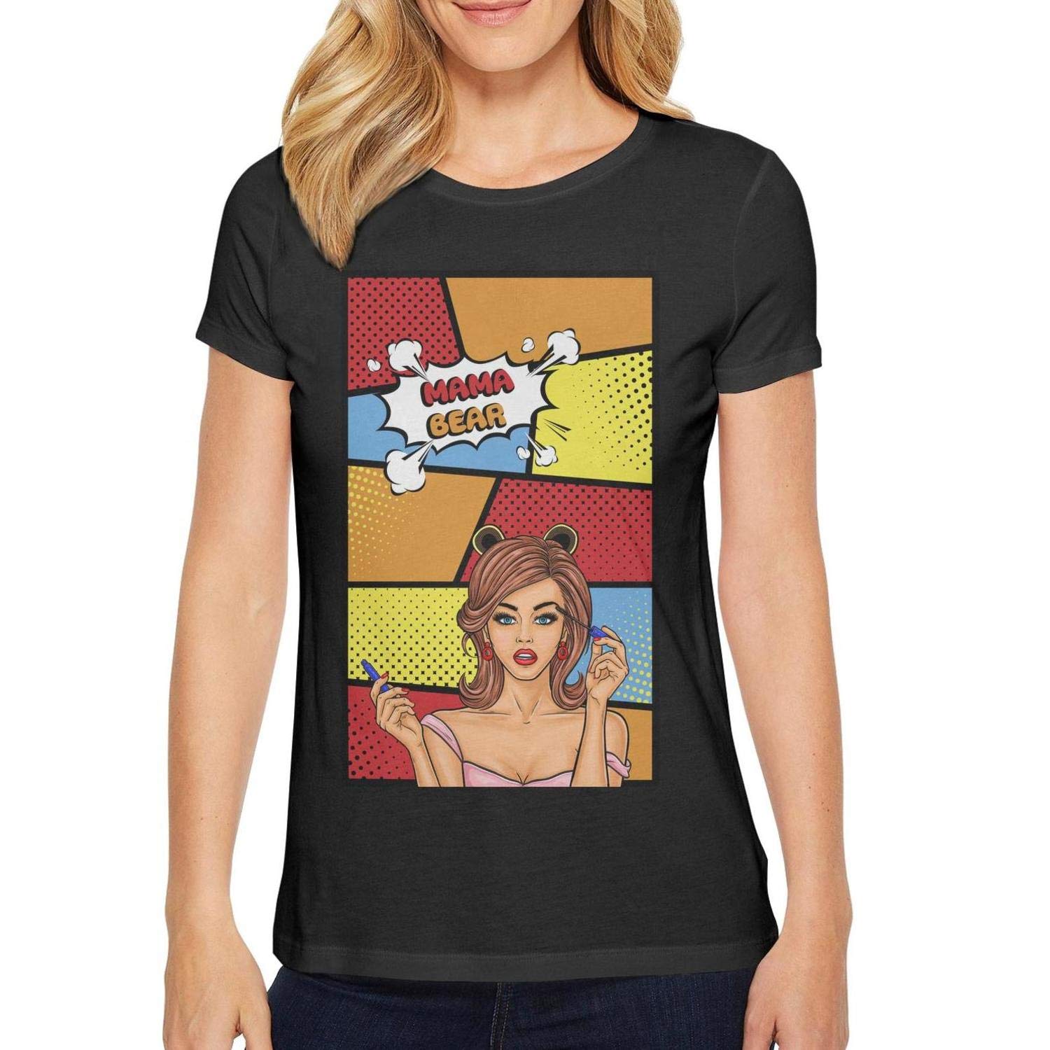 Sybing Girls Mama Bear Papa Bear Mother's Day Loose Shirttee