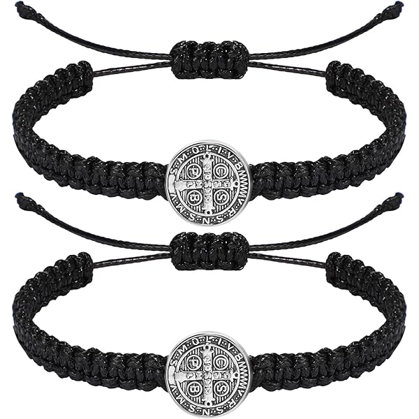 Bracelet Médaille De Saint Benoît - Marron | La Boutique Des Chrétiens