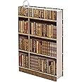 Gomyblomy Vintage Bookshelf Book Sleeve Jumbo Fabric Book Covers Durable Washable Book Socks Stretchable Protective Covers for School Textbooks Hardcover Paperback Books 9 x 11 Inches