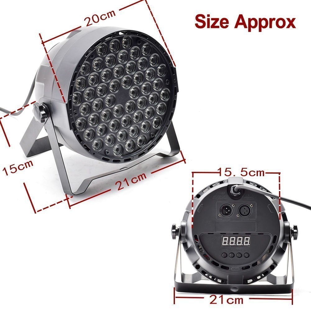 Eyourlife LED Stage Lights 8pcs 54X3W LED DJ PAR Light RGBW 162Watt DMX