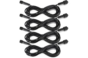 4PCS 47 inch 4-Pin RGB Rock Lights Extension Wire Cable Cord for ZONECONA 6/8/12/14/16Pods LED Rock Lights, Underglow Wheel Well Lights Multicolor 12v Waterproof for Truck Jeep ATV